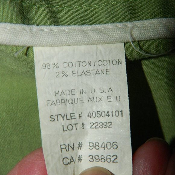 Theory Apple Green Cotton Classic Everyday Unlined Jacket/Blazer Size 0 - Picture 7 of 15